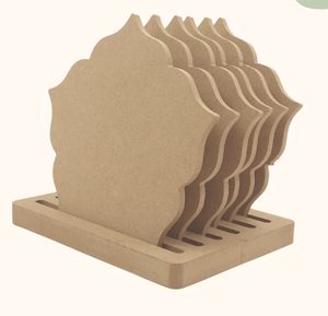 Posavasos cuadrado de MDF al por mayor, posavasos de corcho MDF en blanco, logotipo personalizado, nuevas artesanías, posavasos de MDF - Product Image 4