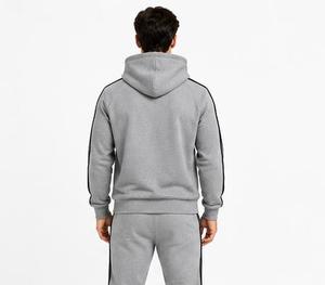 Sweat-shirt à capuche pour homme 100% coton molletonné coupe classique dégradé de couleurs décontracté avec poche impression numérique écologique pour l'automne - Product Image 3