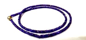 Collier en perles d'améthyste et zircone cubique facettées de 3 mm, couleur violette, avec fermoir magnétique - Product Image 3