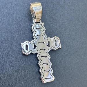 Colgante de Cruz Gótica con Incrustaciones de Moissanita, Chapado en Rodio, Plata 925, de Lujo, Estilo Hip Hop, para Fiesta, Amuleto de Destaque - Product Image 5