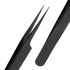 Pinzas para Pestañas con Agarre de Diamante, Herramientas para Pestañas de Acero Inoxidable Antimagnéticas y Duraderas, Personalización Disponible, Stahlmann Pro Punta Fina - Product Image 3