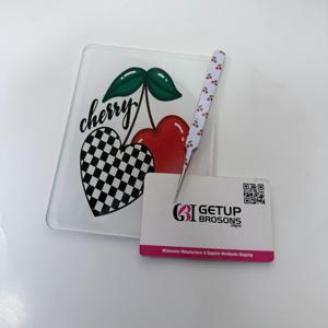 GETUP BROSONS แหนบสแตนเลสดีไซน์เชอร์รี่แบบพกพาสำหรับต่อขนตา รูปทรงสี่เหลี่ยมผืนผ้า อุปกรณ์เสริมความงาม - Product Image 5