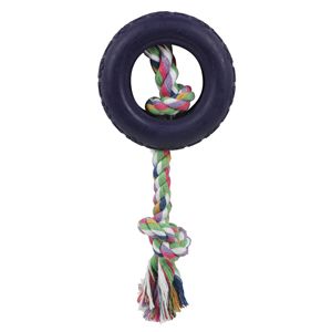 Corda da Masticare per Cani in Gomma e Giocattoli Resistenti a Forma di Pneumatico per Animali Domestici - Product Image 1