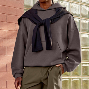 Sweat-shirts à capuche pour hommes, épais, unis, d'automne, imprimés en sérigraphie, de haute qualité, coupe classique, avec poches, coupe-vent et respirants - Product Image 6