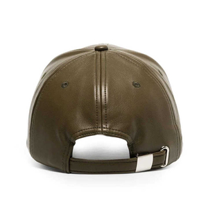 Casquette de baseball en cuir marron unisexe, ajustable, style décontracté, à porter en toutes saisons - Product Image 4