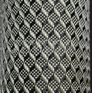 3D tejido cubo Jacquard 3K tela de fibra de carbono para el coche y el equipaje al aire libre uso de la industria - Product Image 3