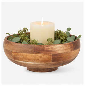 Bol à salade en bois d'acacia artisanal, écologique, grand bol de service pour fruits et collations, vaisselle en bois naturel de qualité supérieure - Product Image 4