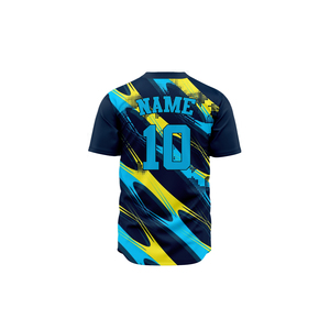 Camiseta de béisbol personalizada con nombre impreso OEM, camisetas de béisbol de tela de poliéster sublimadas, camisetas de softbol personalizadas en blanco. - Product Image 6