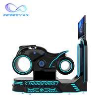 Nuevo diseño negro motocicleta Vr Simulador de coche de carreras montar simulador de realidad Virtual juego de conducción Vr Equipo de Motocicleta