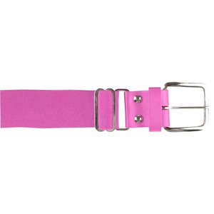 <b>Red</b> Solid Color Casual Cow Hide <b>Belt</b> with Double Prong Buckle 3D Design Durable 2.5 Inches Width 42 Inches Length - Product Image 2