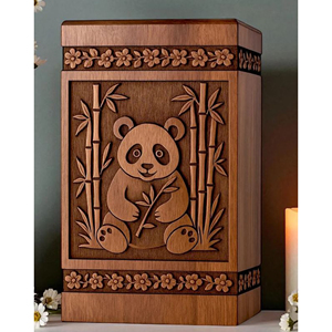 Wooden Urn for Ashes with Engraved Message Handmade Wooden Urn for Adult Memorial by AYAANS - Product Image 2