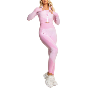 Conjunto de Yoga para Mujer, Transpirable, de Secado Rápido, con Sujetador Deportivo y Leggings de Tela Elástica, para Gimnasio, Running, Fitness, Entrenamiento y Ejercicio - Product Image 1