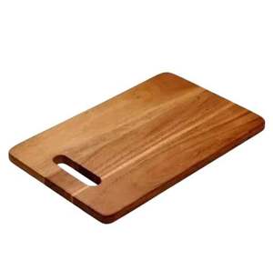 Tabla de cortar de madera gruesa y resistente para carne y verduras, tabla de picar de cocina, tabla de servir de madera con mango de agarre. - Product Image 1