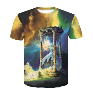 Camiseta de los hombres de verano Vincent van pintura noche estrellada imprimir 3d t camisa Casual camiseta tops - Product Image 3