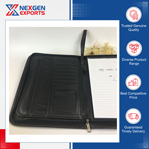 Carpeta de Presentación de Lujo Hecha a Mano de Calidad Excepcional, con Cierre, Grabado en Relieve e Impresión, Nexgen Exports, para Uso en Oficina, Superventas - Product Image 4