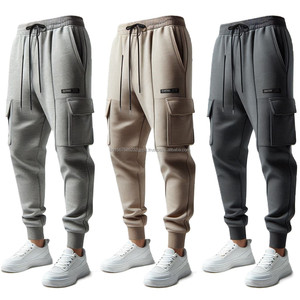 Pantalon de survêtement cargo grande taille pour hommes Nouveaux modèles Pantalons de survêtement d'extérieur en coton molletonné personnalisés Pantalon de survêtement unisexe surdimensionné - Product Image 3