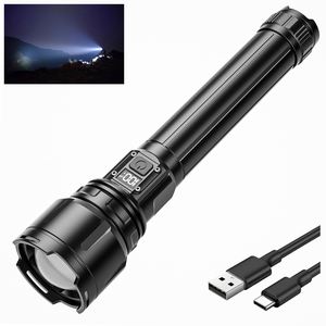 CITICITY Tactical Flashlight High Lumens <b>Rechargeable</b> USB Super Bright <b>LED</b> 4 Modes & Waterproof Outdoor Indoor - Product Image 1