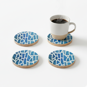 Handmade <b>Wooden</b> Coasters Free Enamel Print Custom Designed Rustic <b>Placemats</b> Kitchen Table Desk Drink Decoration Silicone Cork - Product Image 2