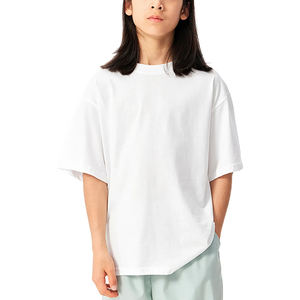 T-shirts Essentiels Unisexe Personnalisables pour Enfants Style Streetwear Coupe Oversize Respirant Anti-boulochage Col Rond Coton/Fibre de Bambou - Product Image 3