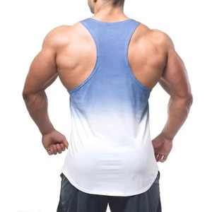 Camiseta sin mangas para hombre de algodón y poliéster gris, personalizada, de punto, informal, para gimnasio, con estampado por descarga, de alta calidad, ¡gran oferta! - Product Image 3