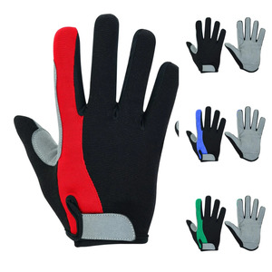 Gants de cyclisme unisexes à doigts entiers, respirants, en polyester, antidérapants, gris, rouge, noir, pour l'été, pour la conduite en plein air - Product Image 2