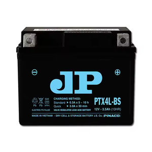 แบตเตอรี่มอเตอร์ไซค์ PTX4L-BS 12V 3.5Ah VRLA แบบไม่ต้องบำรุงรักษา แบตเตอรี่ตะกั่วกรดแบบปิดผนึก ราคาขายส่ง - Product Image 4