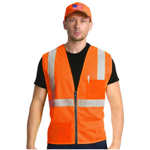 Gilets de sécurité personnalisés pour hommes, prix de gros abordable, coupe confortable, nouveau design, gilet de sécurité zippé pour hommes - Product Image 1