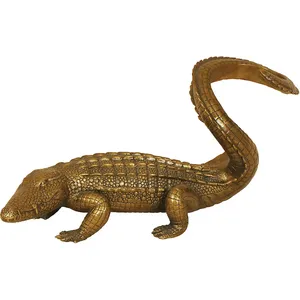 Metal Crocodile <b>Wine</b> Holder Novelty Bottle Stand Decorative Animal Shape Farmhouse Design Waterproof 5L Capacity for Dining - Product Image 2