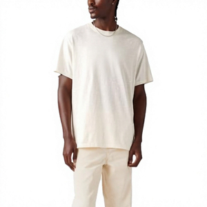 T-shirt décontracté pour homme en jersey 100% coton, couleur unie, col rond, manches courtes, coupe classique - Product Image 2