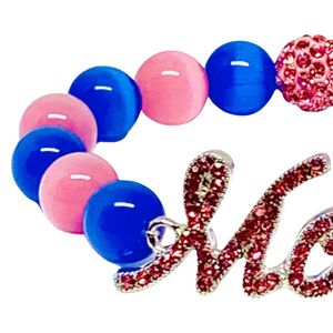 Bracelet extensible en perles de cristal rose pour maman, accessoire de mode élégant pour femme, cadeau quotidien - Product Image 5