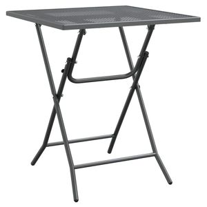 Ensemble de salle à manger de jardin pliable anthracite en treillis métallique pour repas en extérieur - Product Image 4