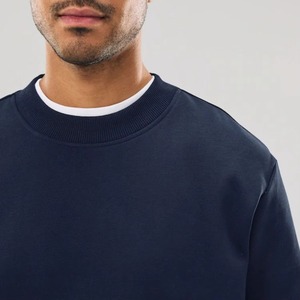 Sweat-shirt à col rond surdimensionné avec logo personnalisé, pull tricoté uni, décontracté/formel, pour homme, automne/hiver, vente en gros - Product Image 5
