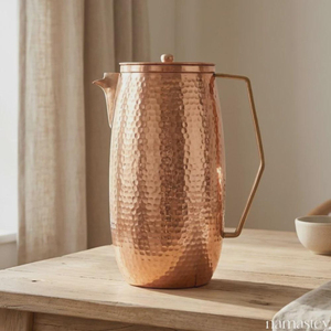 High Demanding <b>Copper</b> Water Pitcher Luxurious Design <b>Copper</b> Water Jug for Home Hotels & Restaurants <b>Utensils</b> Supplies Pitcher - Product Image 5