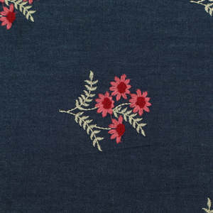 Tela vaquera de algodón con bordado para compradores de prendas de vestir, tela de encaje, tela para prendas de vestir, venta al por mayor, exportación, suministro de ropa de moda, Reino Unido - Product Image 3