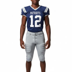 Ensembles d'uniformes de football américain 100 % élégants par sublimation pour hommes, à manches courtes, respirants, séchage rapide, antibactériens, grandes tailles - Product Image 5