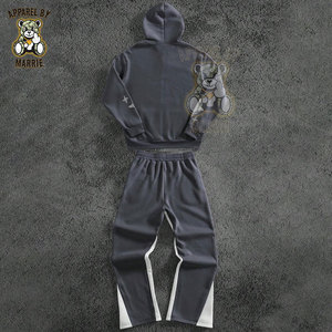 Conjunto Deportivo de Alta Calidad con Logotipo Personalizado, Sudadera con Capucha y Pantalones Joggers para Hombre, Mezcla de Algodón, Marca Privada OEM - Product Image 5