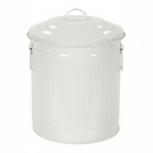 Poubelle en métal jaune au design élégant avec couvercle, poubelle en métal pour intérieur, extérieur, jardin, bureau, bac de stockage des déchets à prix économique - Product Image 3