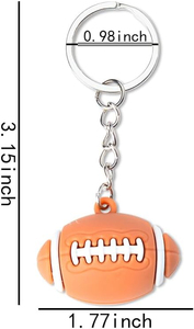 Premium Quality Leather Material <b>Custom</b> <b>Keychain</b> American Football Rugby Ball <b>Keychain</b> by Standard International - Product Image 2