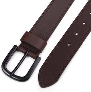 Ceinture HYPEN SPORTS en cuir de vachette véritable style vintage Oldtown, boucle à ardillon en alliage, largeur 34 mm, design durable, inspiration héritage - Product Image 4