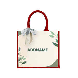 Sac à main en jute laminé imprimé sur mesure, sac de shopping promotionnel écologique pour supermarché - Product Image 4