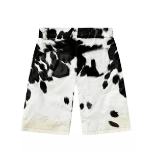 Pantalones Cortos de Cuero de Pelo de Vaca Estilo Urbano para Hombre, Diseño Personalizado con Bolsillos Laterales, Último Diseño Bordado en Cuero con Pelo de Vaca - Product Image 2