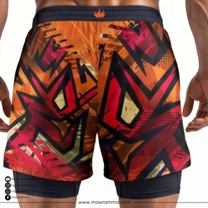 Pantalones Cortos de MMA para Hombre Mawra, Sublimados, Ajustados, de Secado Rápido, con Capa de Compresión, para Entrenamiento de Artes Marciales Mixtas - Product Image 2