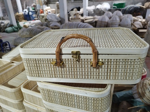 Eco Friendly Decorative Item Bamboo Storage <b>Box</b>, Bamboo <b>Box</b>, Basket From Vietnam Handicraft - Product Image 3