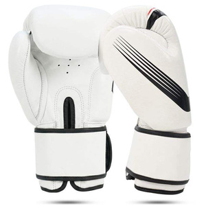 Gants de boxe en cuir blanc personnalisés, gants d'entraînement et de sparring, gants de MMA, Muay Thai, gants pour sac de frappe, logo personnalisé, vente en gros - Product Image 2