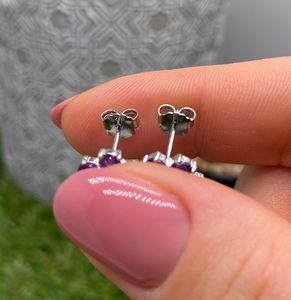 Natural Amethyst <b>Earrings</b> 925 Sterling <b>Silver</b> Gold Plated Handmade Fine Jewelry Women's Anniversary Gift - Product Image 2