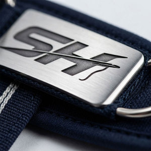 Sangles de levage à double anneau métallique avec fermeture Velcro, logo personnalisé, support de poignet léger, sangles résistantes à l'usure - Product Image 2