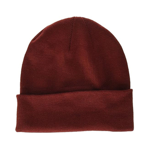 Plain Rib Knit <b>Beanie</b> Hat Cuffed Winter <b>Skull</b> Cap Soft Acrylic Warm Stretch Headwear Casual Unisex Cold Weather Hat - Product Image 1