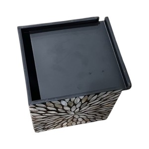 Handmade Wooden Tissue Box with Mother of Pearl Inlay for Home Decor - Product Image 4
