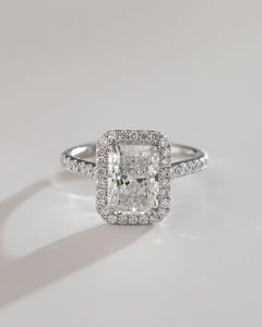 Igi/gia แล็บตัดเพชรวินเทจ14K สีเหลืองแหวนแต่งงาน/งานหมั้นใส่ได้ทั้งชายและหญิงสีขาวทองคุณภาพดีสำหรับงานปาร์ตี้ครบรอบ-คุ้มค่า - Product Image 4