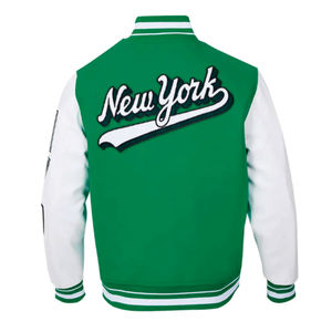 Chaqueta de Béisbol Varsity OEM 100% de Alta Calidad, Tendencia 2026, Cuello Alto, Lana/Poliéster, Transpirable, Ecológica, para Invierno - Product Image 2